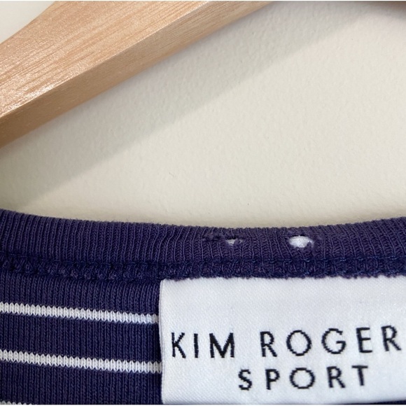Kim Rogers Fitted Blue and White Tee - Picture 4 of 5